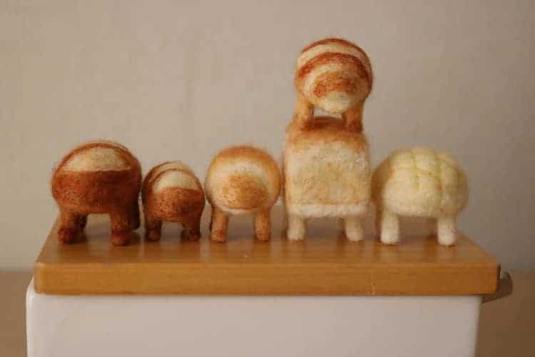 bread sculptures felt