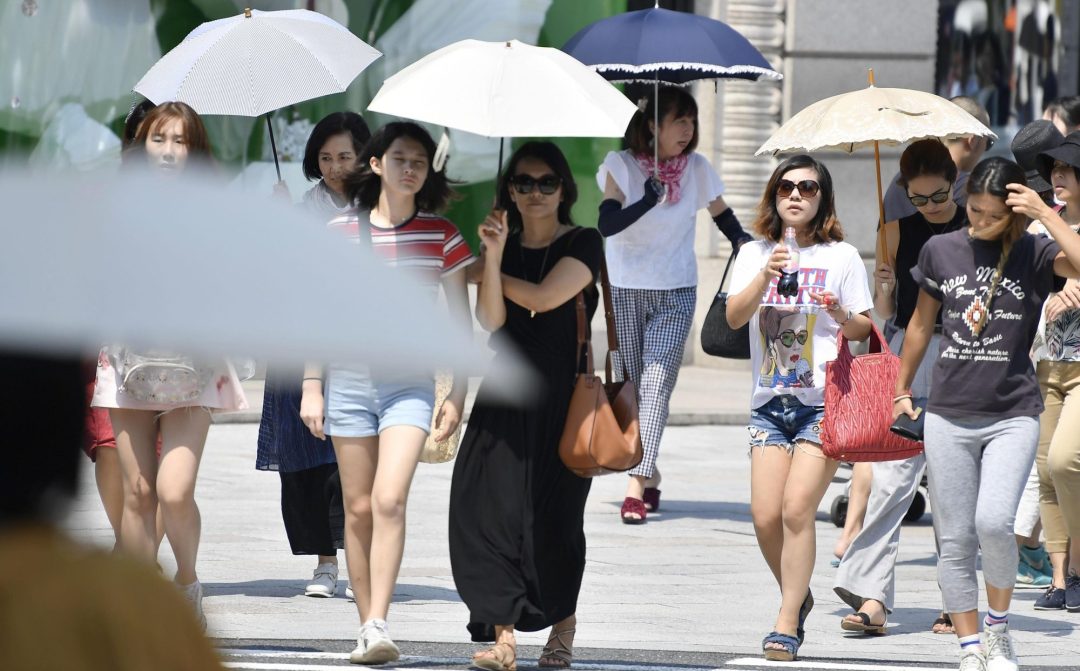 almost half of prefectures in japan have announced heatstroke alert